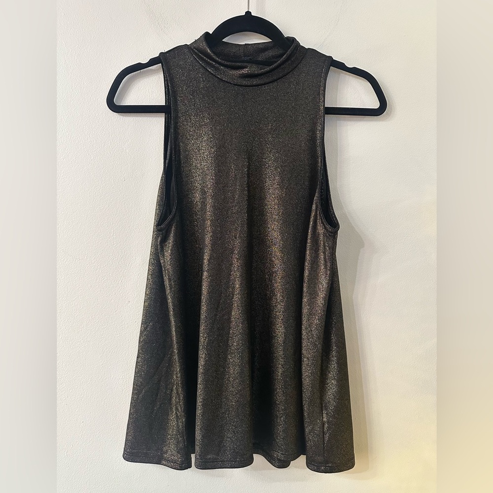 Elegant Metallic Sleeveless Top